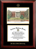 Sul Ross State University 11w x 8.5h Gold Embossed Diploma Frame with Campus Images Lithograph