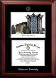 Tulane University 11w x 8.5h Silver Embossed Diploma Frame with Campus Images Lithograph