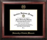 University Central Missouri 11w x 8.5h Gold Embossed Diploma Frame