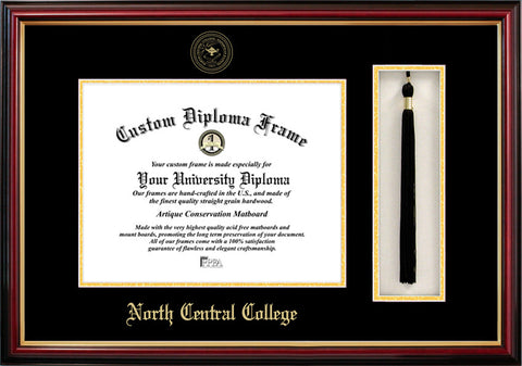 North Central College 11w x 8.5h Tassel Box and Diploma Frame
