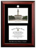 University of Toledo 10w x 8h Silver Embossed Diploma Frame with Campus Images Lithograph
