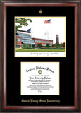 Grand Valley State University Gold Embossed Diploma Frame with Campus Images Lithograph