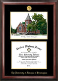 University of Alabama, Birmingham 11w x 8.5h Gold Embossed Diploma Frame with Campus Images Lithograph