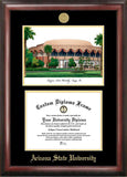 Arizona State University 11w x 8.5h Gold Embossed Diploma Frame with Campus Images Lithograph