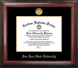 San Jose State University 11w x 8.5h Gold Embossed Diploma Frame