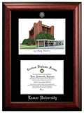 Illinois State 10w x 8h Silver Embossed Diploma Frame with Campus Images Lithograph