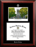 University of Akron 11w x 8.5h Silver Embossed Diploma Frame with Campus Images Lithograph