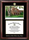 California State University, Chico 11w x 8.5h Gold Embossed Diploma Frame with Campus Images Lithograph