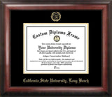 Cal State Long Beach 11w x 8.5h Gold Embossed Diploma Frame