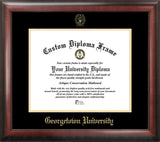 Georgetown University 17w x 14h Gold Embossed Diploma Frame with Campus Images Lithograph