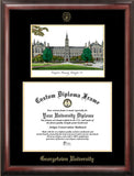 Georgetown University 17w x 14h Gold Embossed Diploma Frame with Campus Images Lithograph