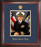 Navy 8x10 Portrait Frame with Gold Seal