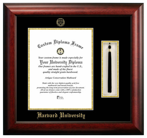 Harvard University Tassel Box and Diploma Frame