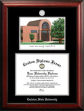 Seton Hall 11w x 8.5h Silver Embossed Diploma Frame with Campus Images Lithograph