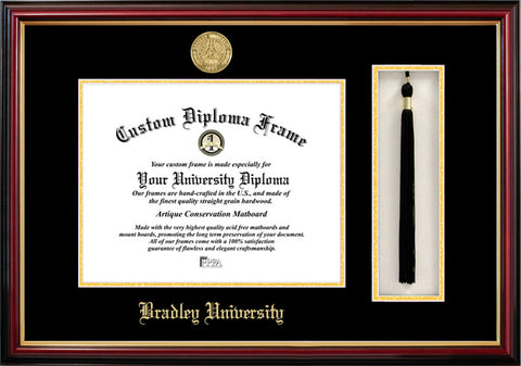 Bradley University 11w x 8.5h  Executive Diploma Frame