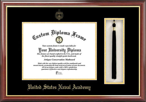United States Naval Academy 10w x 14h Tassel Box and Diploma Frame