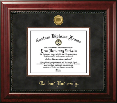 Oakland University 11w x 8.5h  Executive Diploma Frame