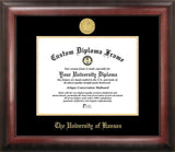 University of Kansas 11w x 8.5h Gold Embossed Diploma Frame