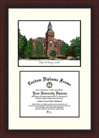 Michigan State Linton Hall University Legacy Scholar Diploma Frame