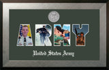 Army Collage Photo Honors Frame with Silver Medallion