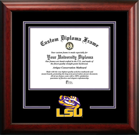 Louisiana State University Tigers Spirit Diploma Frame