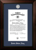 Navy Certificate Legacy Frame with Silver Medallion