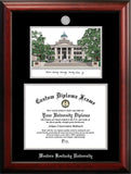 University of Texas, El Paso 11w x 8.5h Silver Embossed Diploma Frame with Campus Images Lithograph