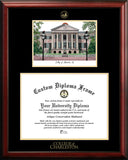 College of Charleston Gold Embossed Diploma Frame with Campus Images Lithograph