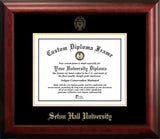 Seton Hall 11w x 8.5h  Gold Embossed Diploma Frame