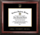 Loyola University Chicago Gold Embossed Diploma Frame