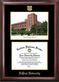 DePaul University 11w x 8.5h Gold Embossed Diploma Frame with Campus Images Lithograph