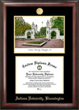 Indiana University, Bloomington 11w x 8.5h Gold Embossed Diploma Frame with Campus Images Lithograph