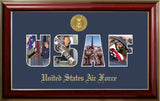 Air Force Collage Photo Classic Frame with Gold Medallion