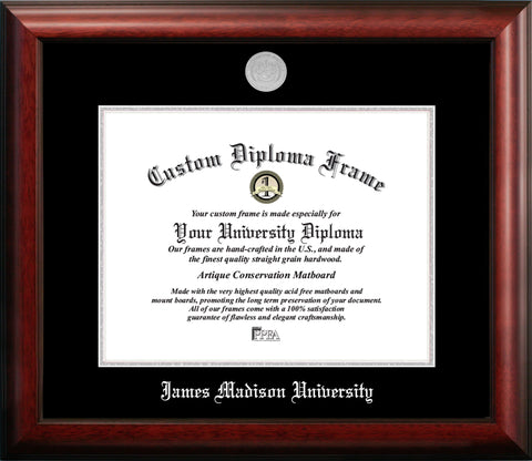 James Madison University 16w x 12h Silver Embossed Diploma Frame