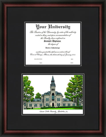 Kansas State University 11w x 8.5h Diplomate Diploma Frame