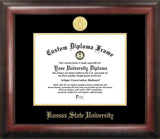 Kansas State 11w x8.5h University Gold Embossed Diploma Frame