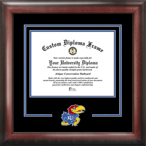 University of Kansas Jayhawks 11w x 8.5h Spirit Diploma Frame