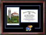University of Kansas Jayhawks  Spirit Graduate Frame with Campus Image