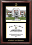 Morehead State University 11w x 8.5h Gold Embossed Diploma Frame with Campus Images Lithograph