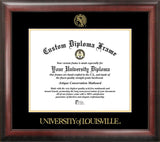 University of Louisville 17w x 14h Gold Embossed Diploma Frame