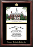 Eastern Kentucky University Gold Embossed Diploma Frame with Campus Images Lithograph