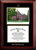 Seton Hall 11w x 8.5h Gold Embossed Diploma Frame with Campus Images Lithograph