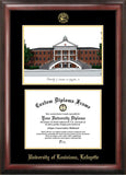 University of Louisiana-Lafayette 11w x 8.5h Gold Embossed Diploma frame with Campus Image