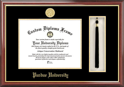 Purdue University 9.625w x 7.625h Tassel Box and Diploma Frame