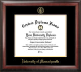 University of Massachusetts 11w x 8.5h Gold Embossed Diploma Frame