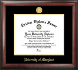 University of Maryland 17w x 13h Gold Embossed Diploma Frame