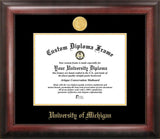 University of Michigan 11w x 8.5h Gold Embossed Diploma Frame