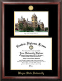 Wayne State University 10w x 8h Gold Embossed Diploma Frame with Campus Images Lithogra