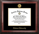 Oakland University 11w x 8.5h Gold Embossed Diploma Frame