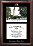 University Of Detroit, Mercy 11w x 8.5h Gold Embossed Diploma Frame with Campus Images Lithograph